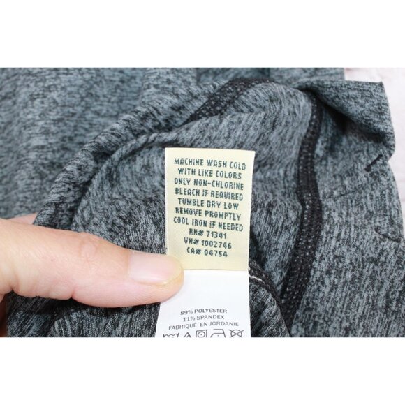 LL Bean VentureSoft Pullover Sweatshirt Quarter Zip Black Marl Size S - Picture 9 of 11